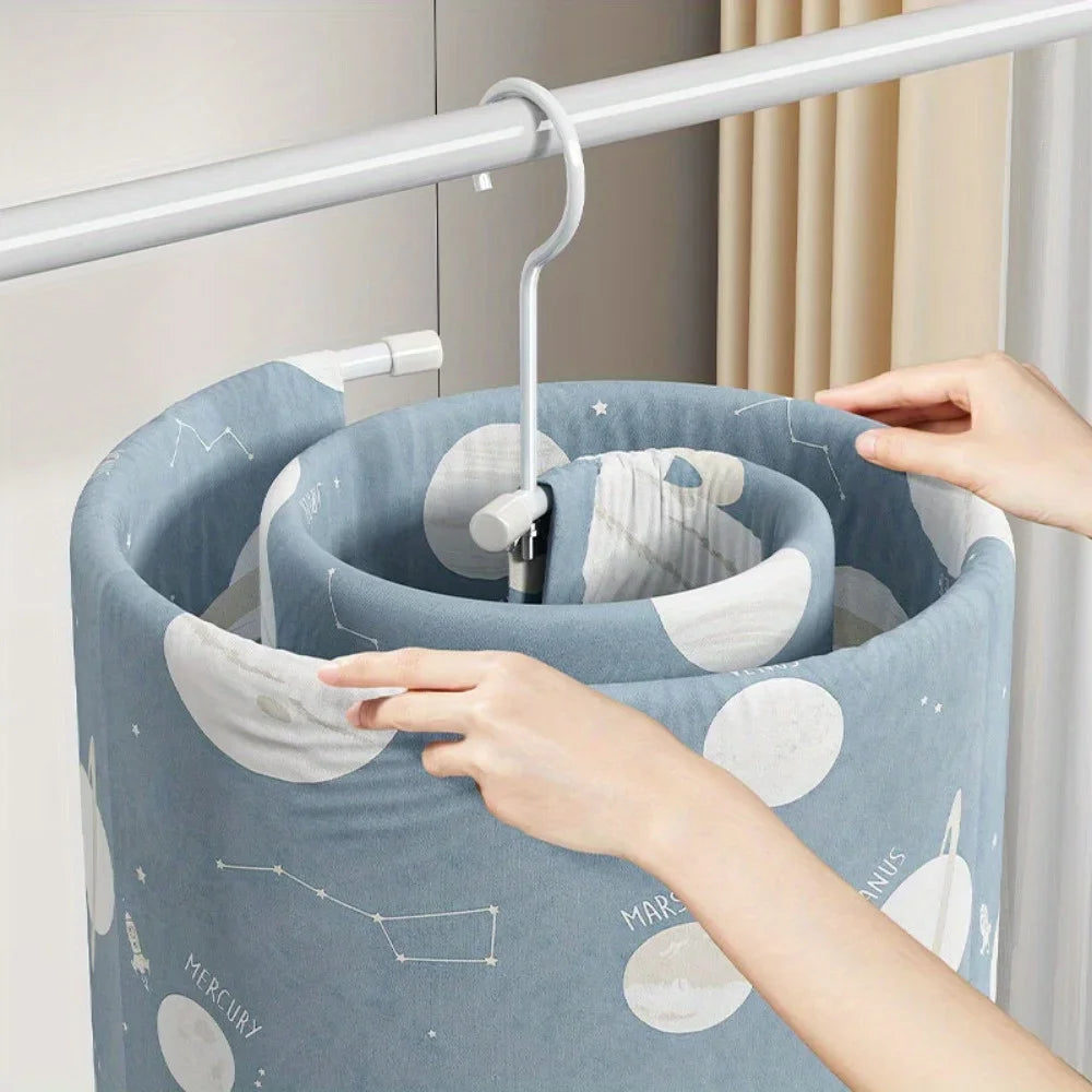 Spiral Stainless Steel Drying Rack for Quilts, Sheets & Clothes