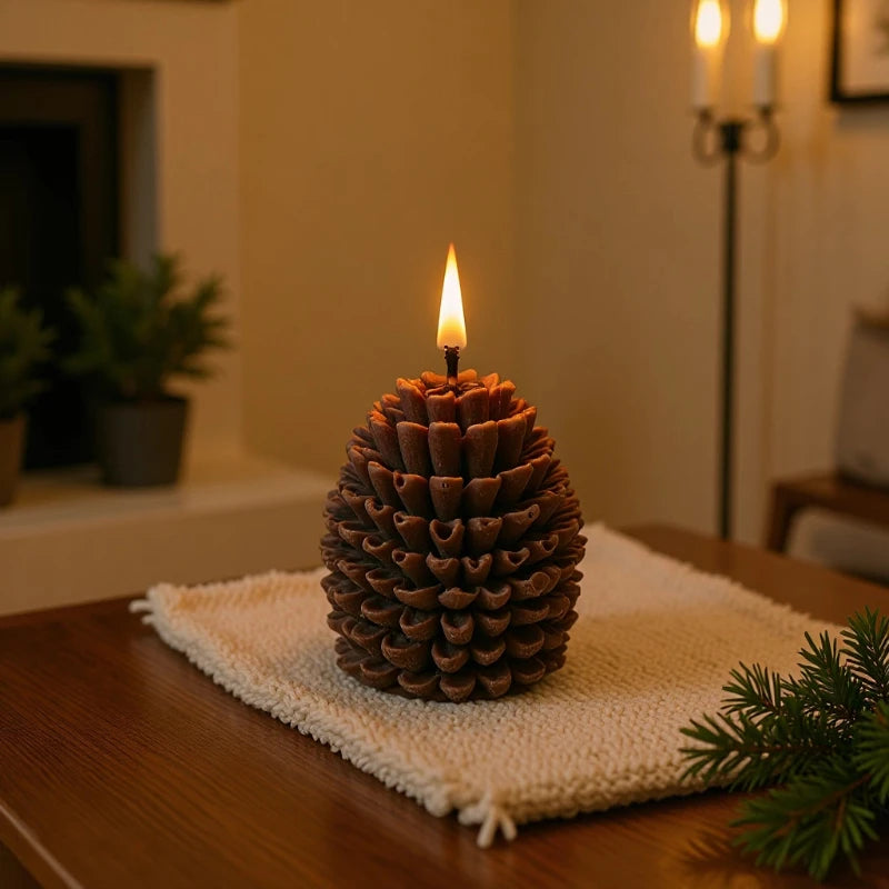 Christmas Pinecone Soy Wax Aromatherapy Candle | Holiday Décor Aromatherapy Candle Nixie