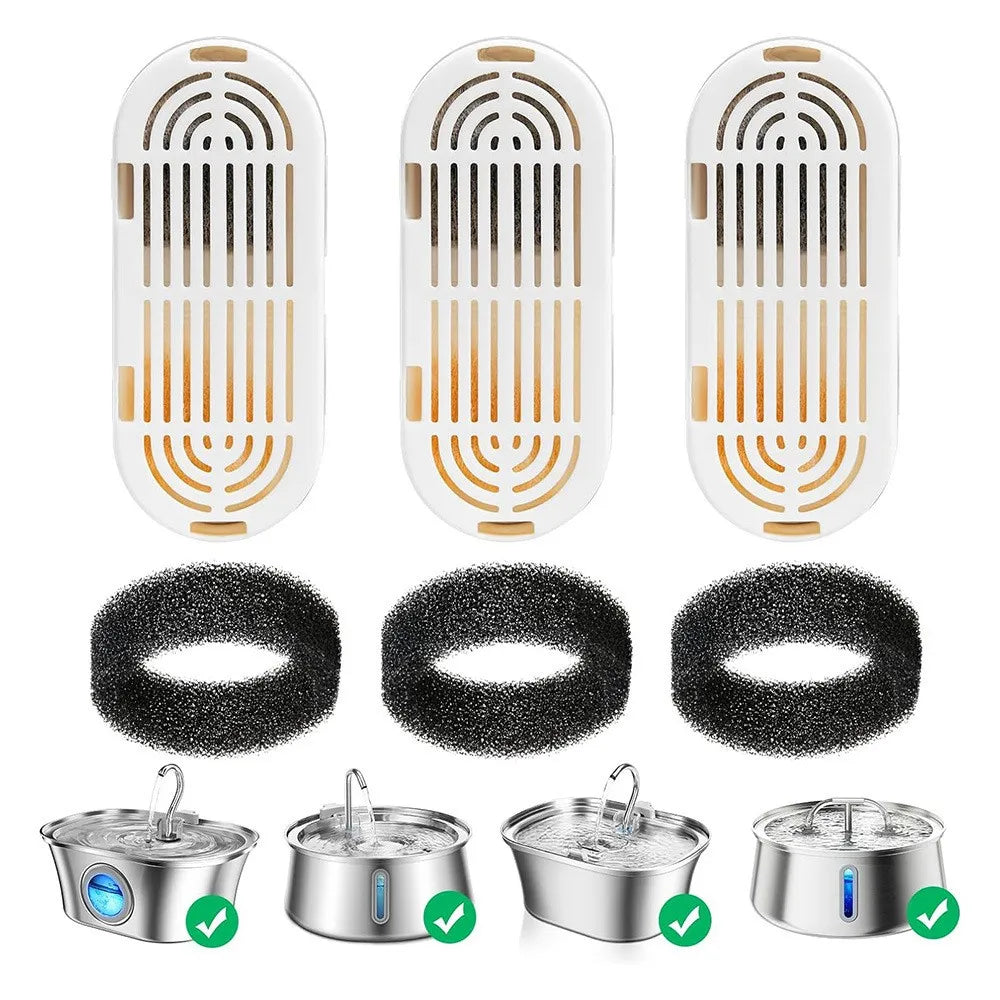 Corsair Cat Water Fountain Filters – 6-Pack Activated Carbon Pet Fountain Filter Nixie