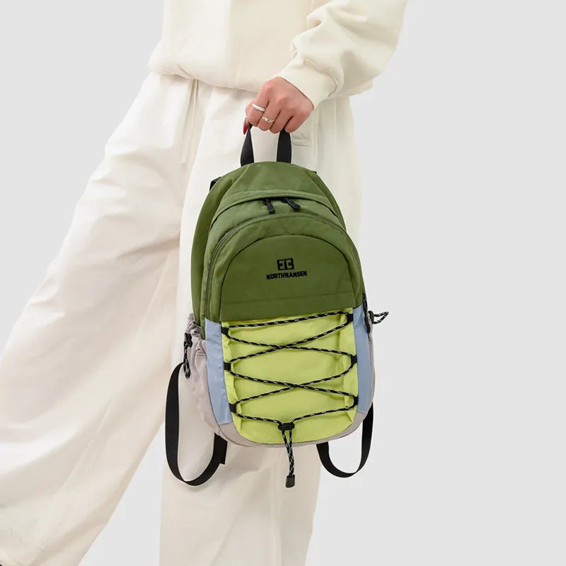 Japanese Minimalist Color-Block Backpack | Large Laptop Travel Bag Travel Backpack Nixie