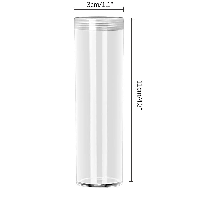 Penny Coin Organizer Tube – Clear High-Capacity Storage Box Coin Storage Tube Nixie