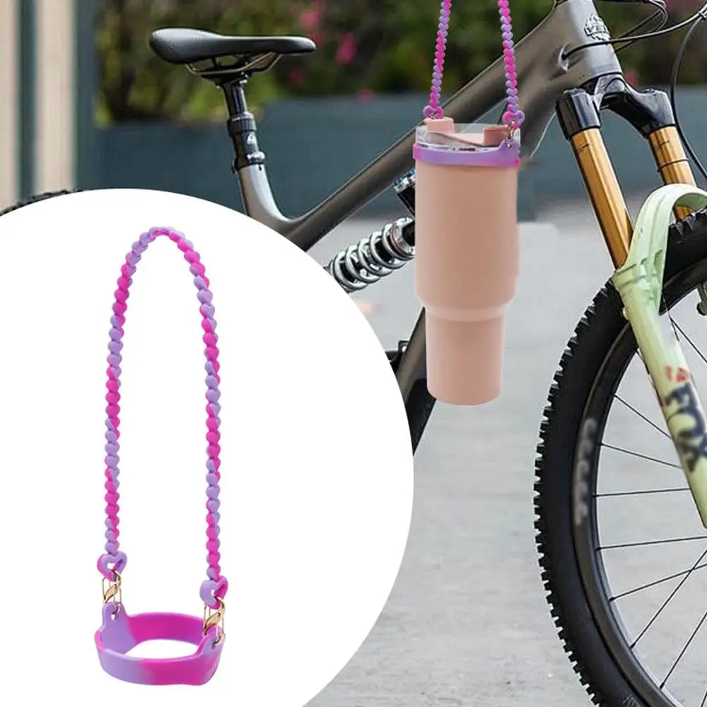 Silicone Water Bottle Sling Carrier with Anti-Slip Strap