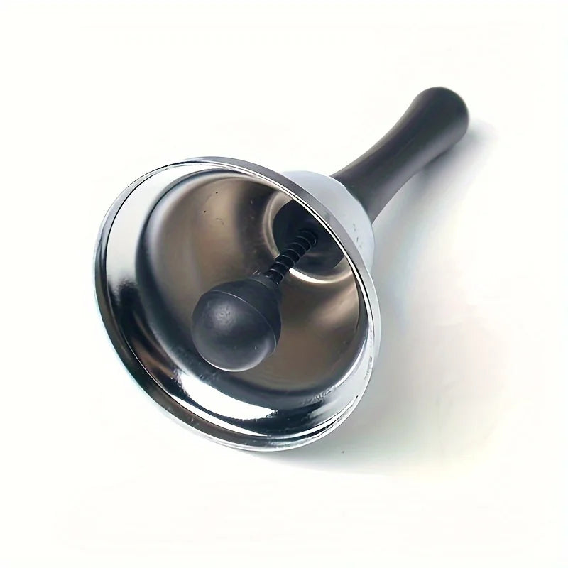 Silvery Steel Hand Bell – Loud Metal Bell for Class & Adults Metal Hand Bell Nixie