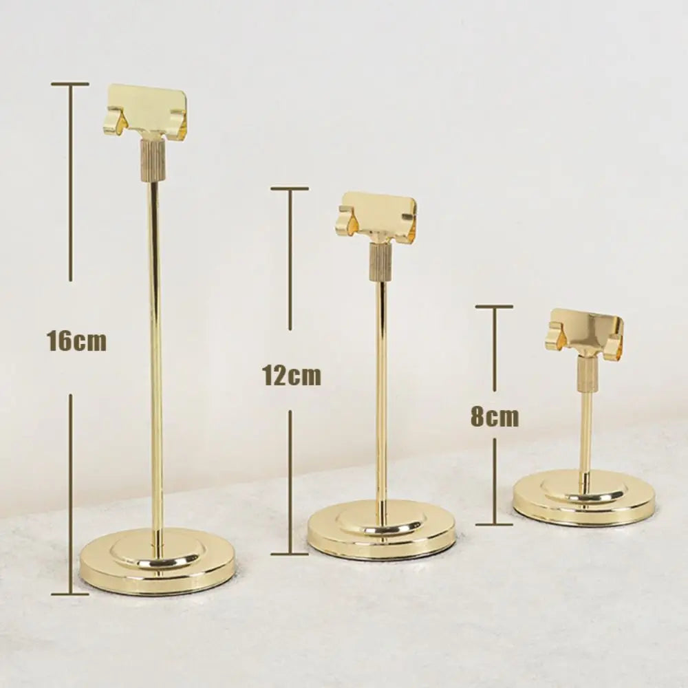 Stainless Steel Memo Clip Stand | Desktop Photo & Card Holder Desktop Clip Stand Nixie
