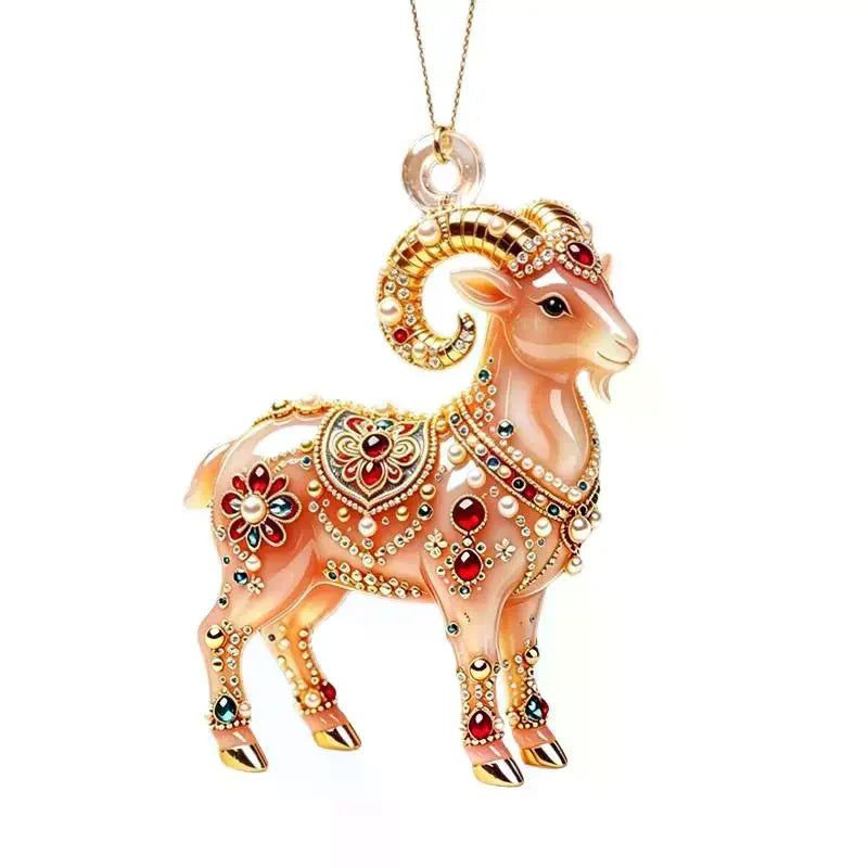 Christmas Acrylic Sheep Ornament – Cute Lamb Pendant for Tree Christmas Ornament Nixie