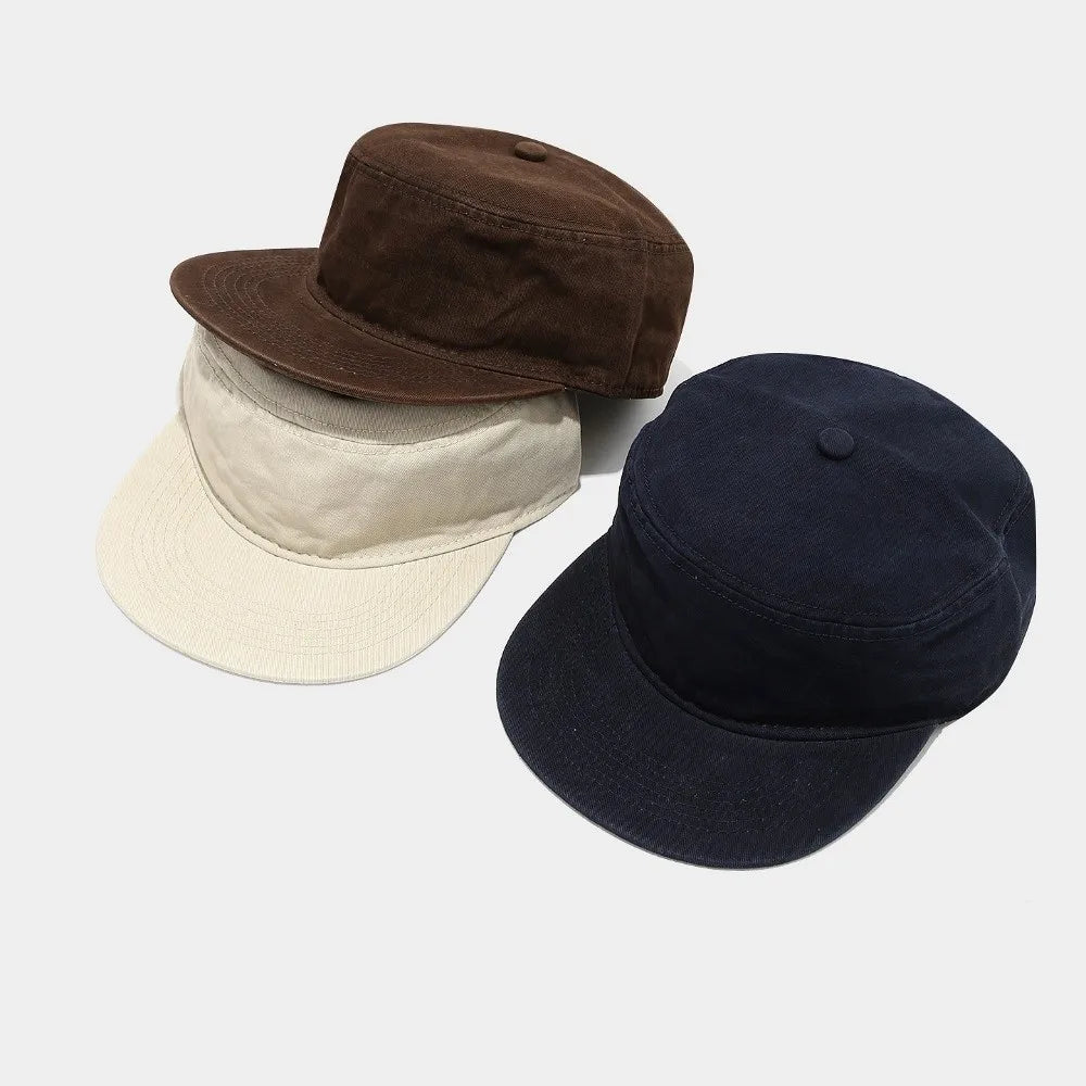 Flat Brim Baseball Cap – Unisex Adjustable Sun Hat