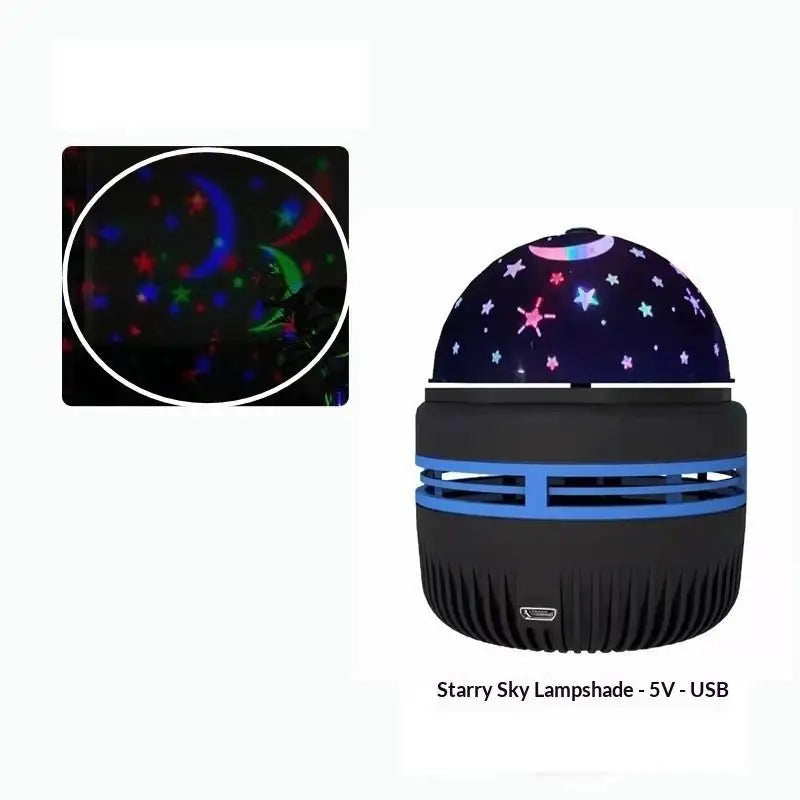 LED Starry Sky Projector Night Light – 360° Rotating RGB Aurora Star Projector Lamp Nixie