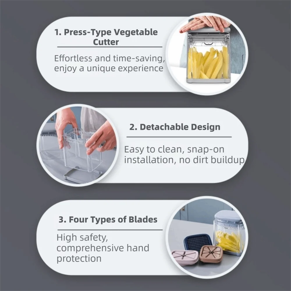 Manual French Fry Cutter & Vegetable Slicer | Nixie Kitchen Vegetable Slicer Nixie
