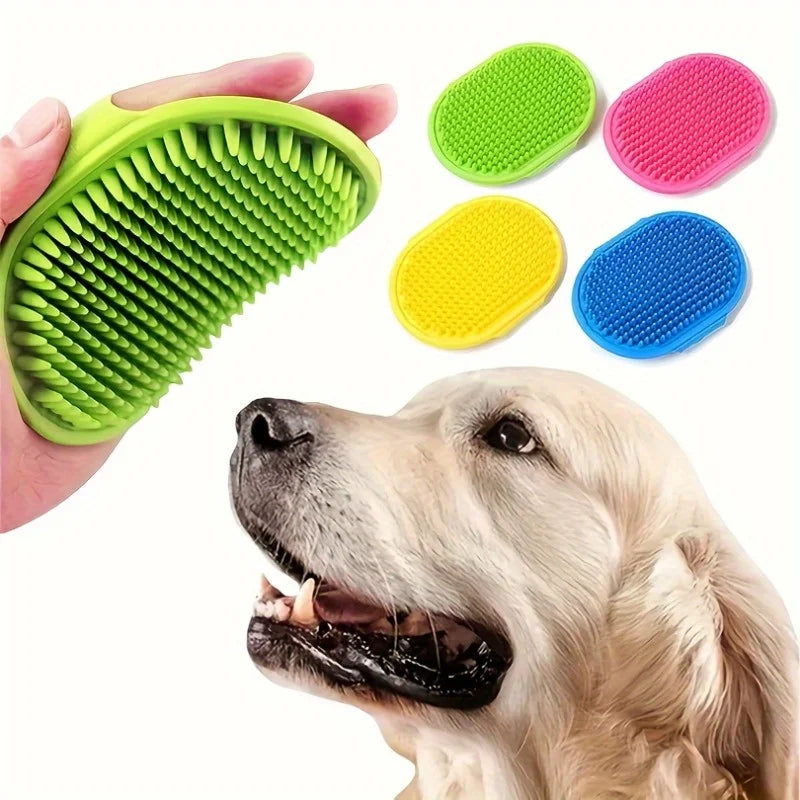 Silicone Pet Bath Brush – Cat & Dog Grooming Massage Comb Pet Grooming Brush Nixie
