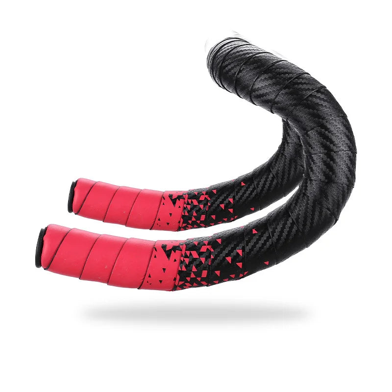 BUCKLOS Bike Handlebar Tape – Anti-Slip PU Sponge Wrap Handlebar Tape Nixie RED TAPE