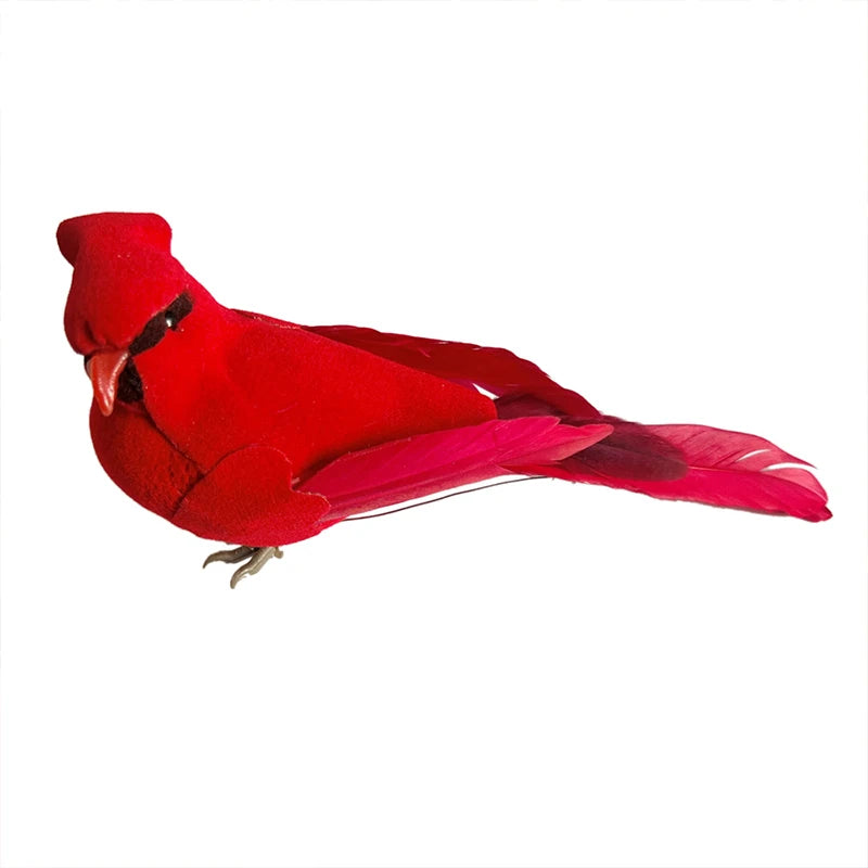 Red Velvet Artificial Bird Ornament – DIY Party & Home Décor Artificial Bird Ornament Nixie