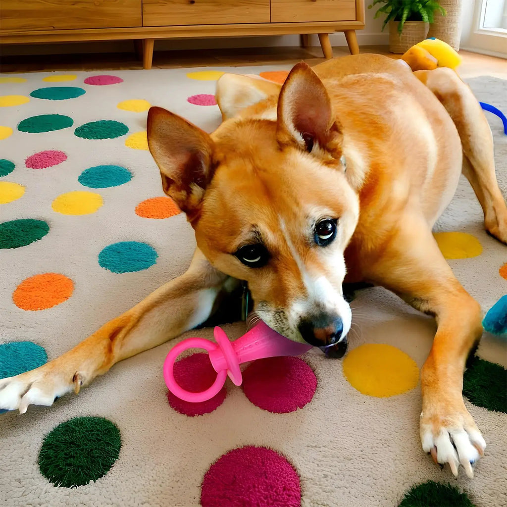 Dog Chew Toy Pacifier – Bite-Resistant Rubber Teething Toy Dog Chew Toy Nixie