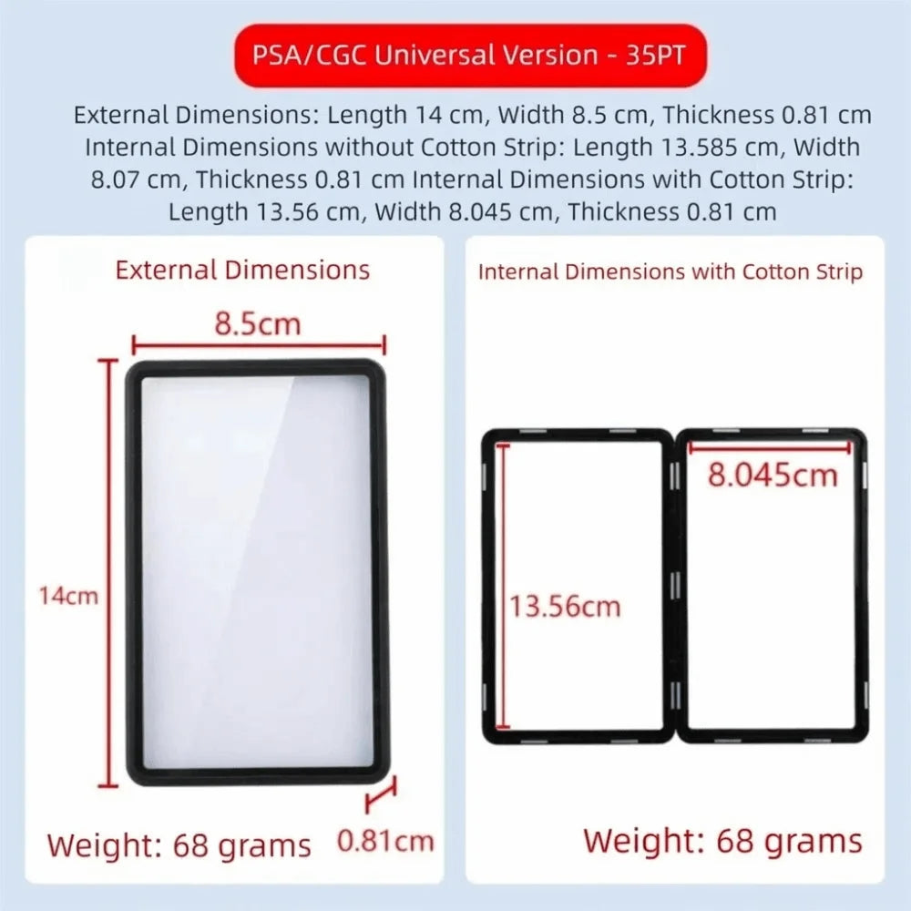 2-in-1 Graded Card Slab Case – Magnetic Metal & Glass Display