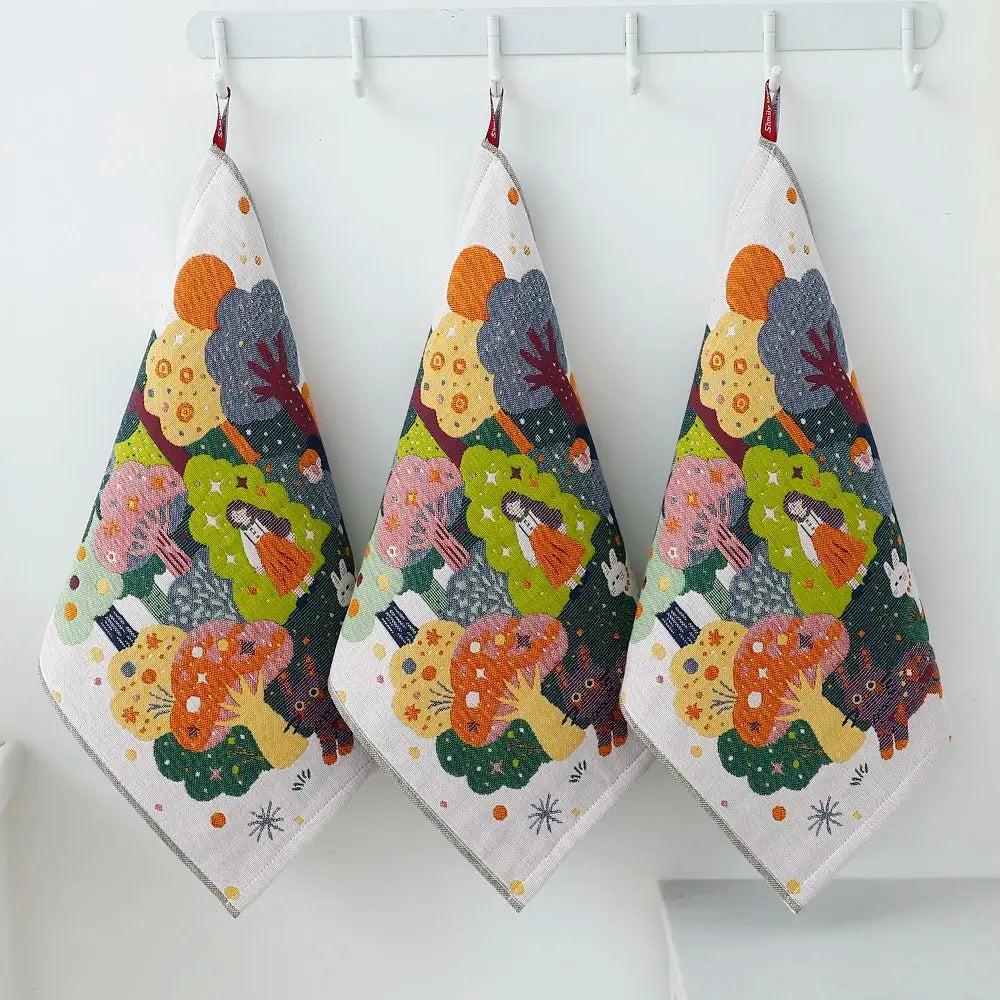 4-Layer Cotton Gauze Kitchen Hand Towel 34x40cm Quick Dry