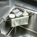 Stainless Steel Sink Corner Drain Rack & Towel Holder