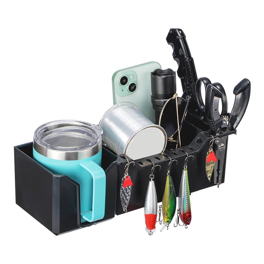 Marine Boat Cup Holder & Storage Caddy Organizer | Universal Marine Caddy Organizer Nixie black