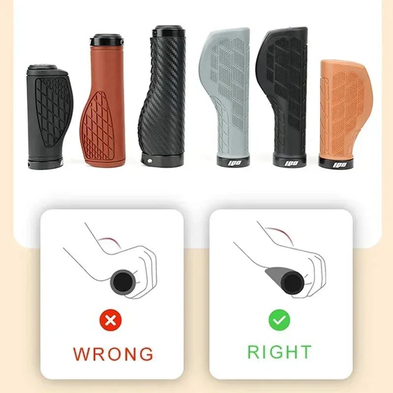ODI Ergonomic Lock-On MTB Bike Grips — Rubber Handlebar Bike Handlebar Grips Nixie