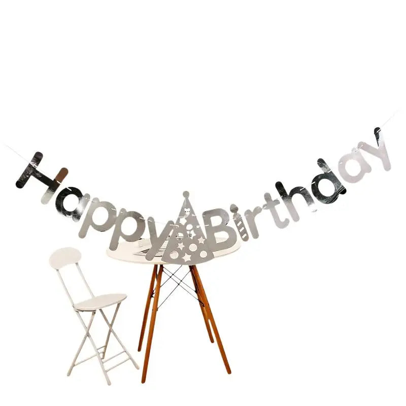 Happy Birthday Banner Colorful Hat Garland Party Decoration Set Party Banner Set Nixie