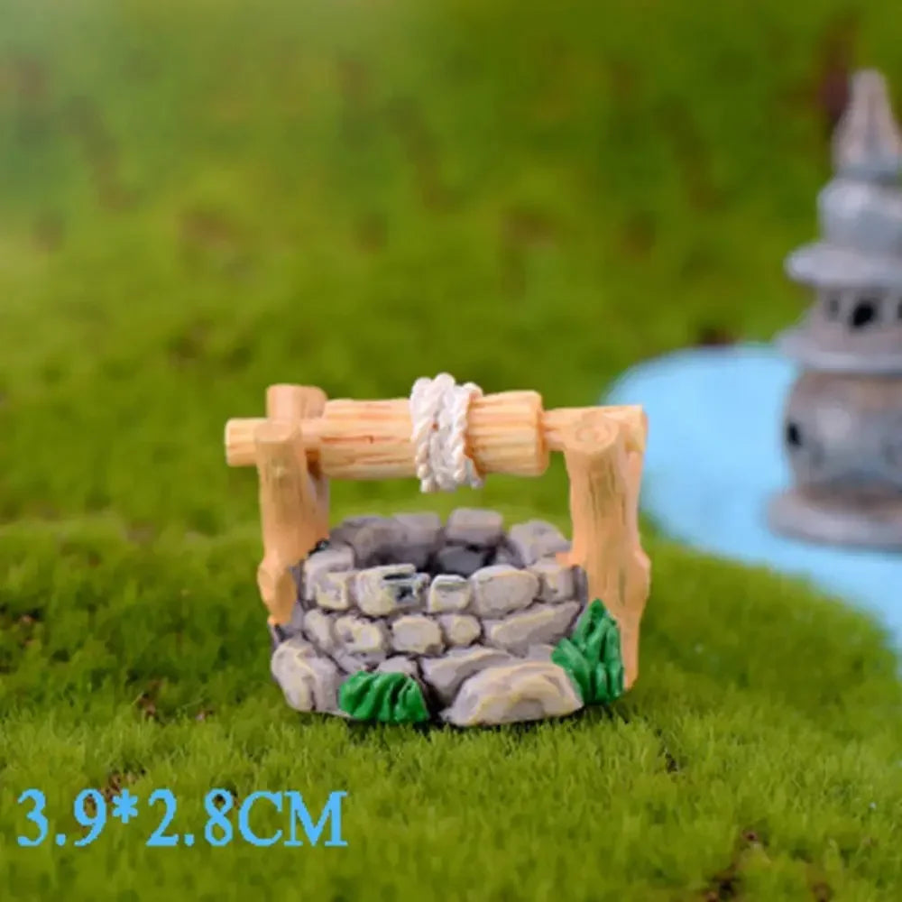 Miniature Fairy Garden Resin Ornament | DIY Dollhouse Decor Garden Figurine Nixie A