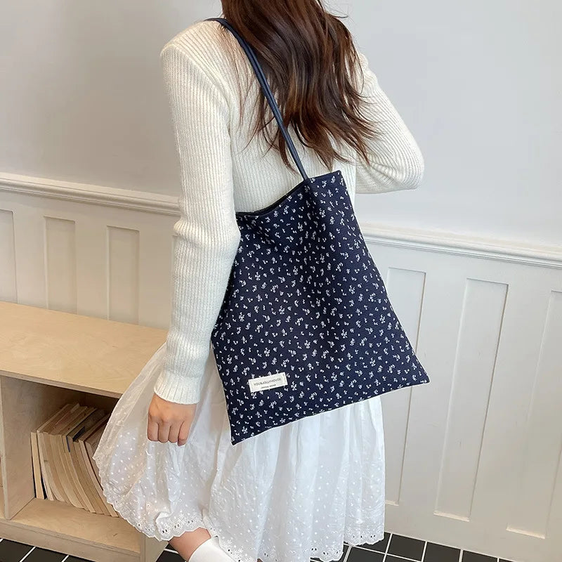 Floral Canvas Tote Bag for Women – Large Shoulder Handbag Canvas Shoulder Tote Nixie