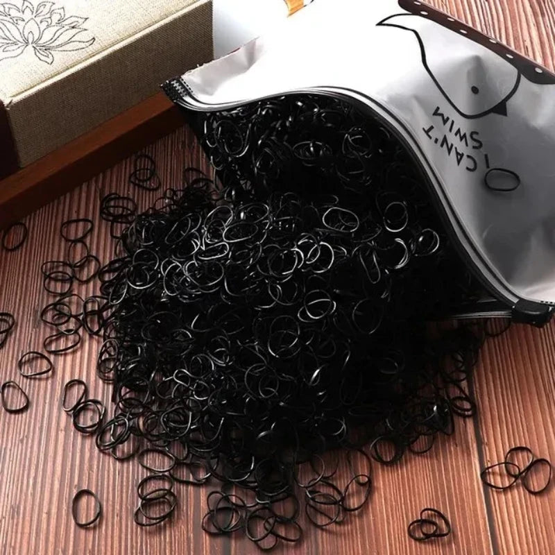 Women's Black Elastic Hair Bands – Gentle & Durable Hair Ties