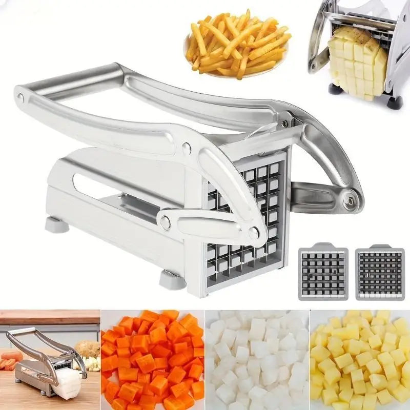 Stainless Steel French Fry Vegetable Cutter | 2 Blade Grids Vegetable Cutter Nixie