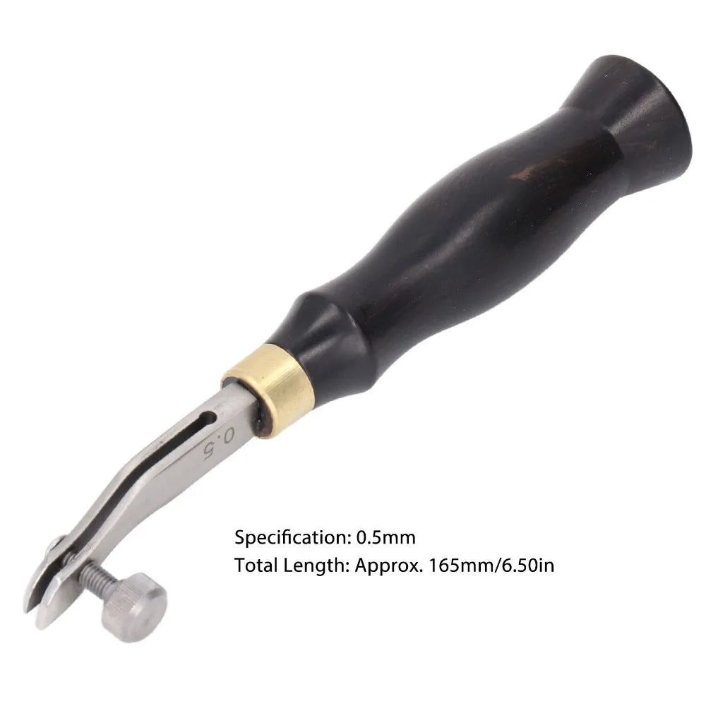 0.5mm Adjustable Leather Edge Beveler – Wood & Steel Trimmer Leather Crafting Tool Nixie