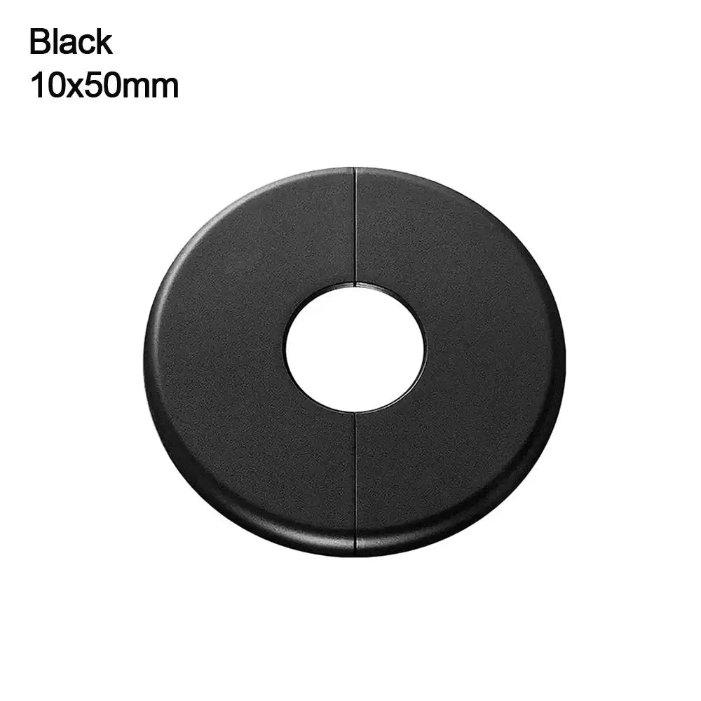 ABS Round Faucet Pipe Decorative Cover – White & Black Pipe Decorative Cover Nixie black-10x50mm