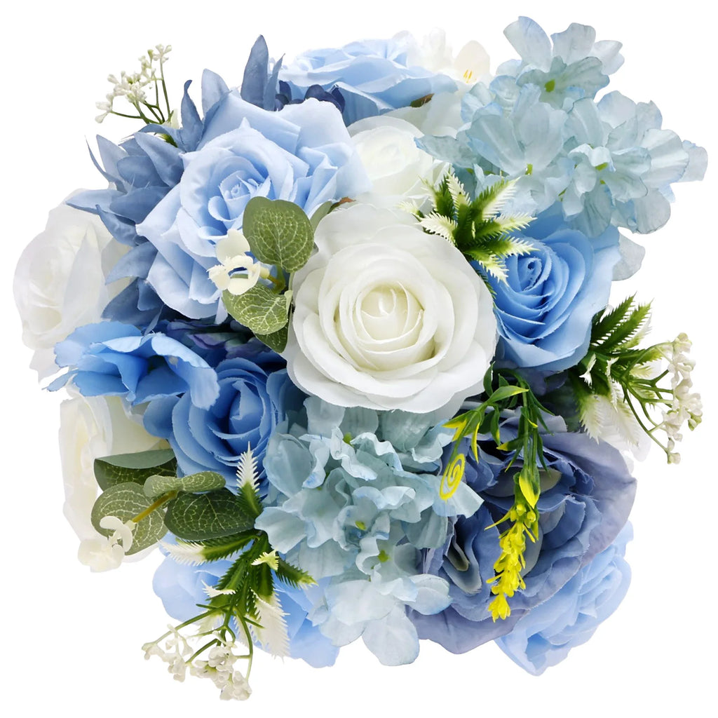 Artificial Flowers Combo Box – Pink & Blue Faux Flowers for DIY Artificial Flower Set Nixie