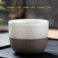 120ml Handmade Rough Pottery Retro Teacup | Chinese Kung Fu Cup Pottery Tea Mug Nixie White 101-200ml