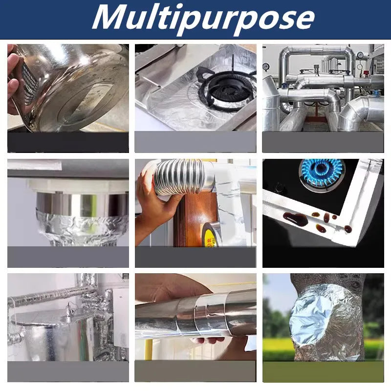 Aluminum Foil Tape – High Temp Heat Insulation & Pipe Repair Aluminum Foil Tape Nixie