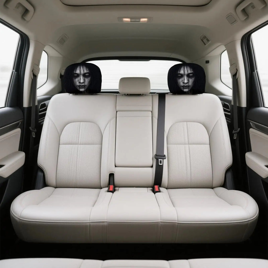 Ghost Face Car Headrest Covers | Halloween Seat Pillowcase 2-Pack Car Headrest Cover Nixie