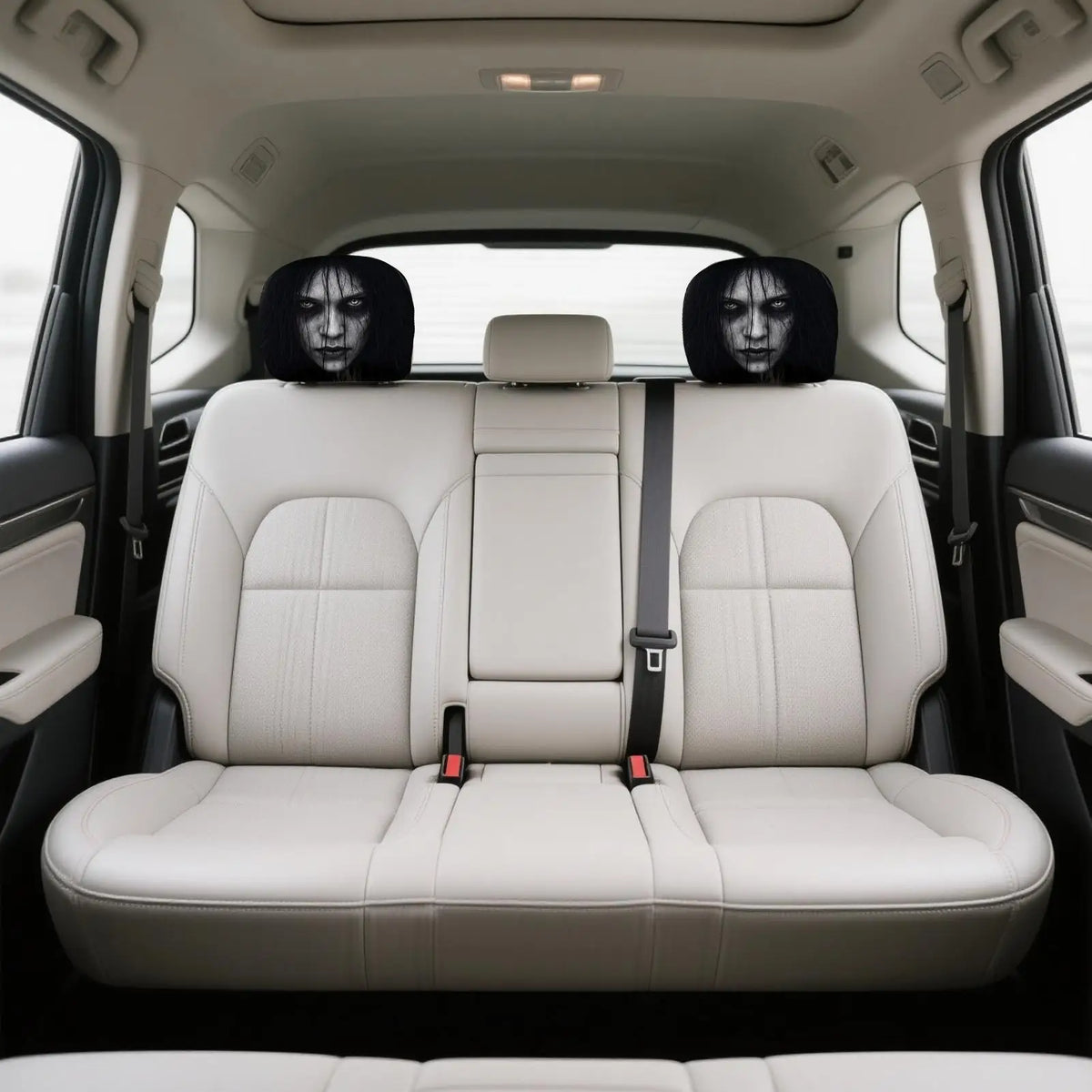 Ghost Face Car Headrest Covers | Halloween Seat Pillowcase 2-Pack Car Headrest Cover Nixie
