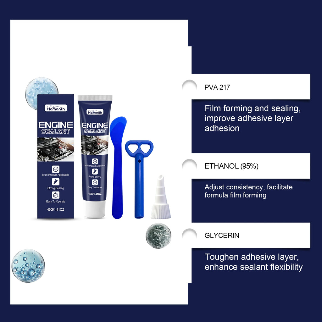 High Temp Engine Gasket Sealant – DIY Auto Repair Leak Sealer Engine Gasket Sealant Nixie