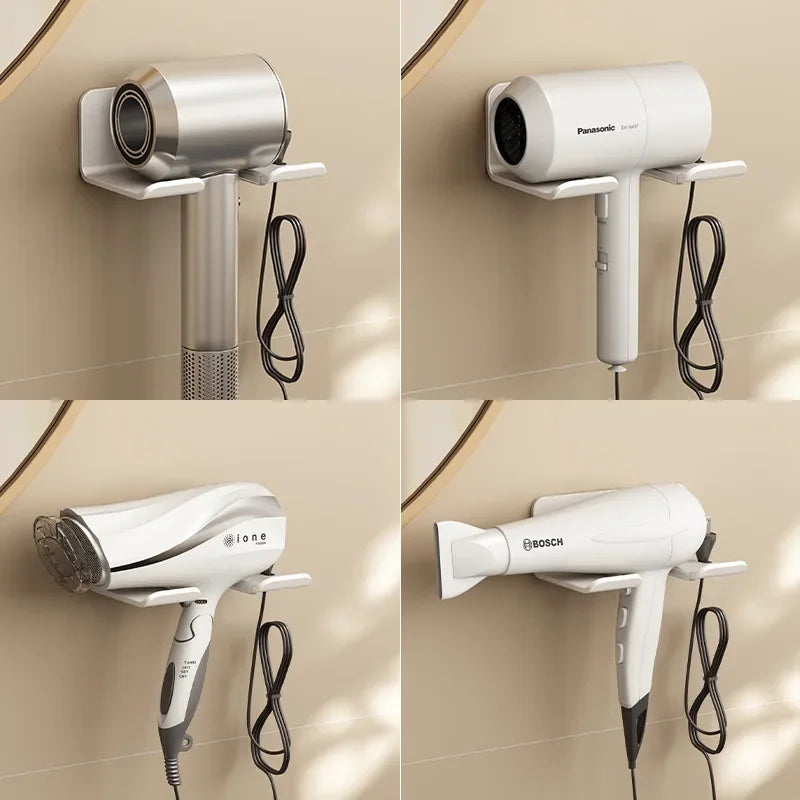 Wall Mounted Hair Dryer Holder & Straightener Stand Rack Bathroom Hair Tool Holder Nixie
