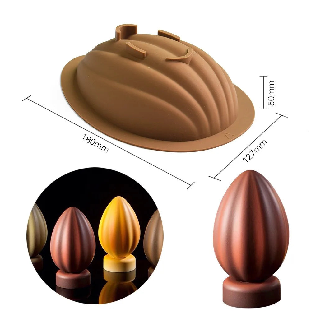 Large Silicone Easter Egg Mold – 3D Breakable Chocolate & Candy Silicone Baking Mold Nixie 05