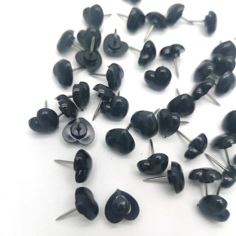 50pcs Heart Shape Push Pins – Cork Board & Photo Wall Thumbtacks Decorative Push Pins Nixie