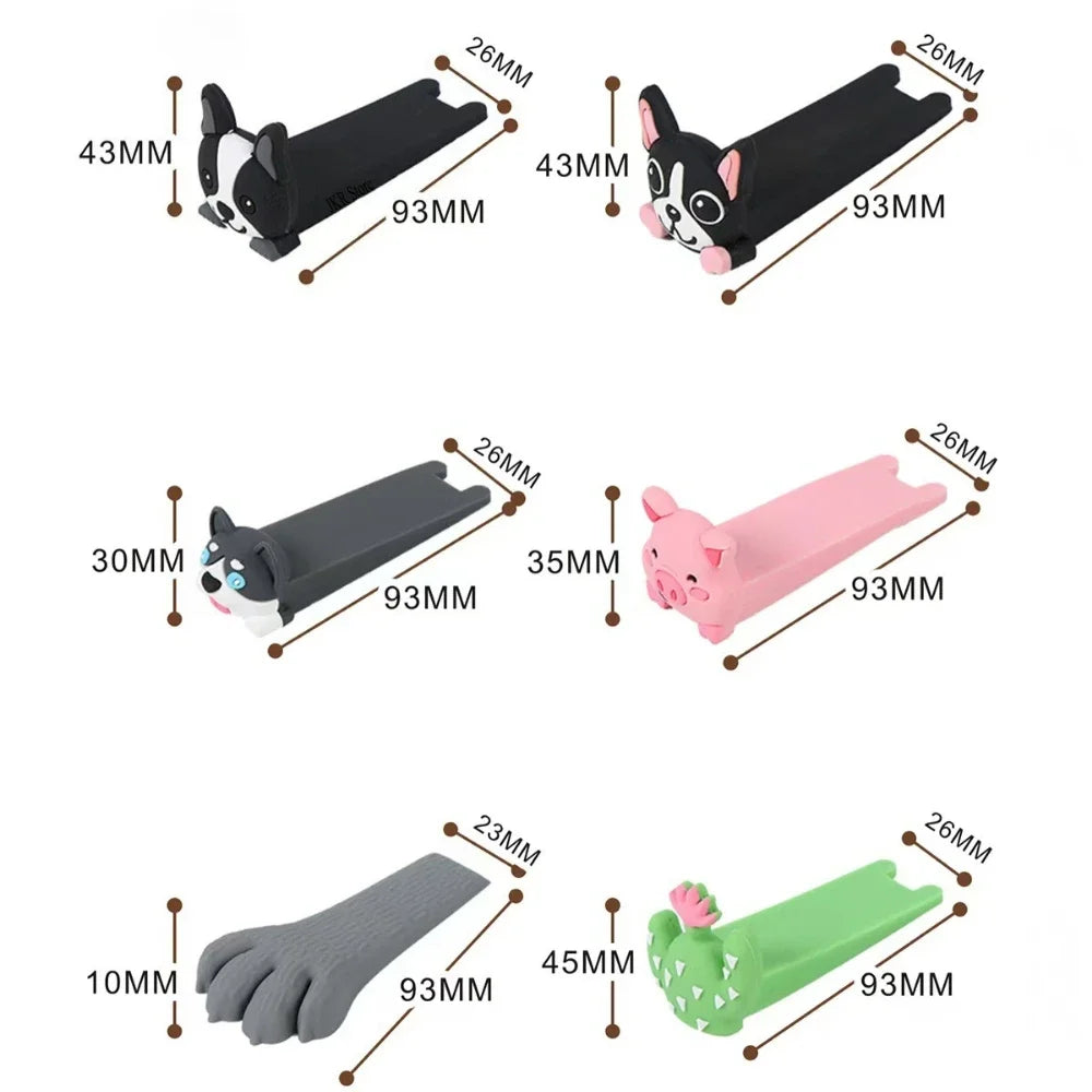 Floor Door Stopper – Anti-Slam PU Rubber Block, No-Drill