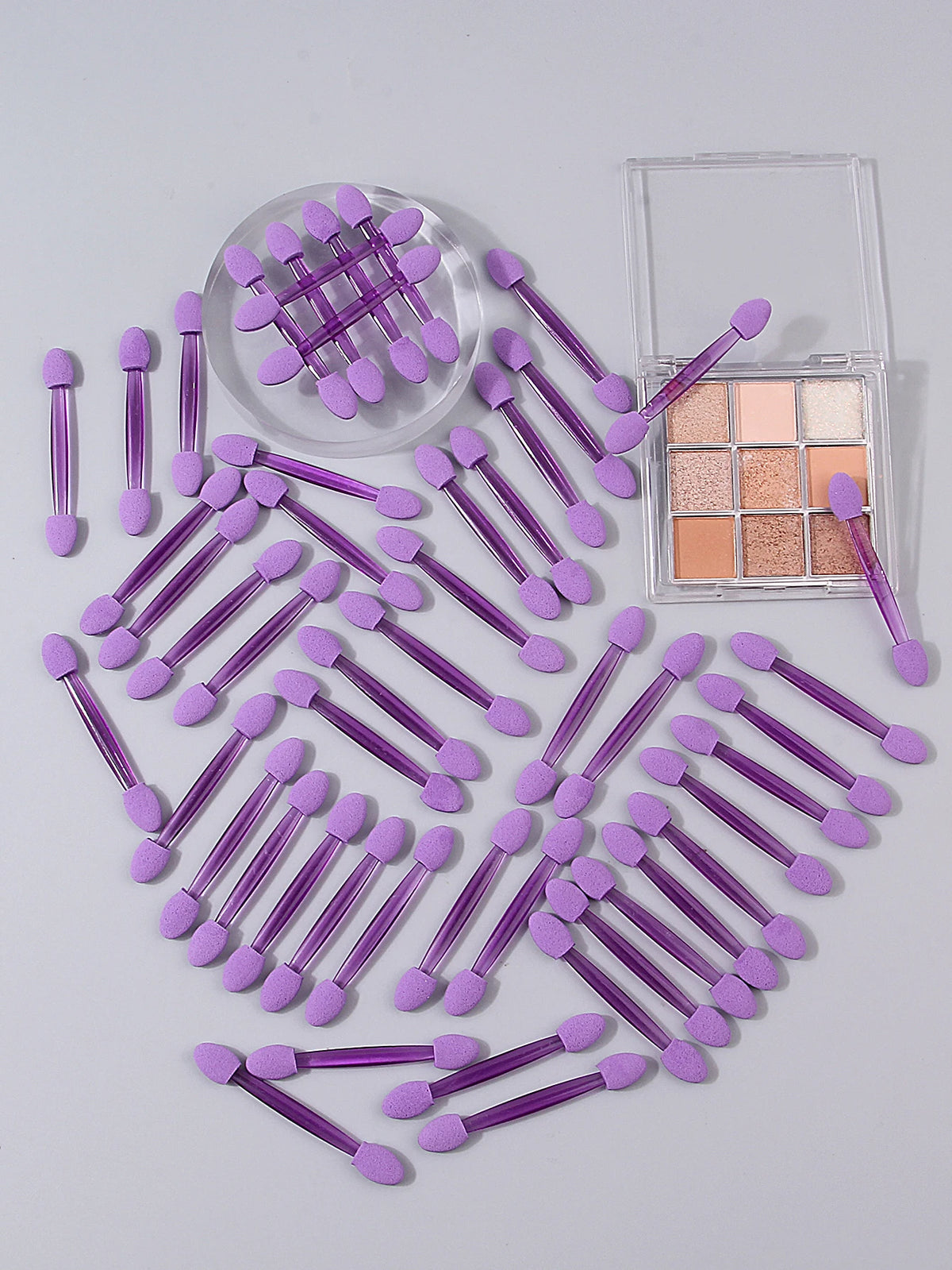 50pcs Double-Headed Sponge Eyeshadow Applicator Sticks | Reusable Eyeshadow Applicator Nixie