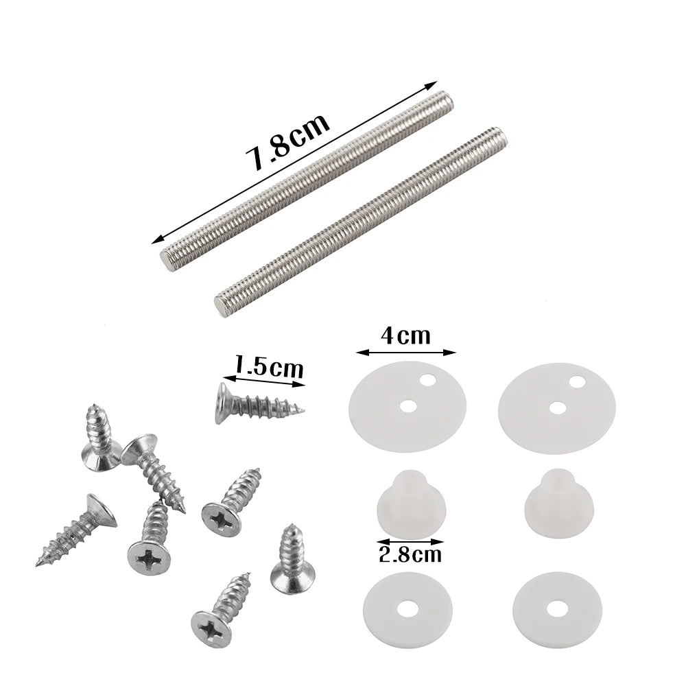 Universal Toilet Seat Hinges – Chrome Zinc Alloy Replacement Set Toilet Seat Hinges Nixie