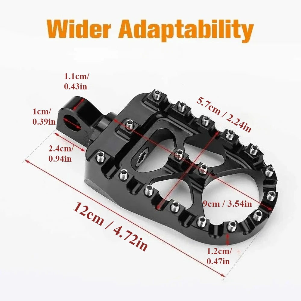 CNC Wide Fat Motorcycle Foot Pegs 360° Adjustable – Iron 883 Motorcycle Foot Pegs Nixie