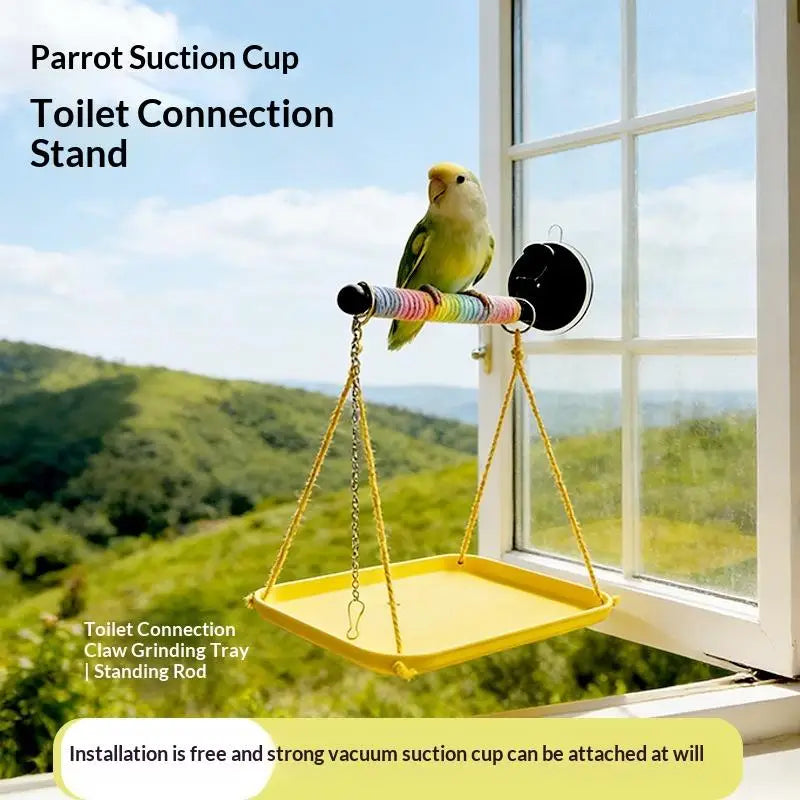 Colorful Parrot Swing Hammock Cage Toy for Cockatiels & Budgies Bird Cage Toy Nixie