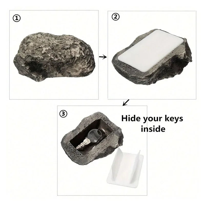 Fake Rock Key Hider – Outdoor Hidden Stone Key Box Hidden Key Box Nixie