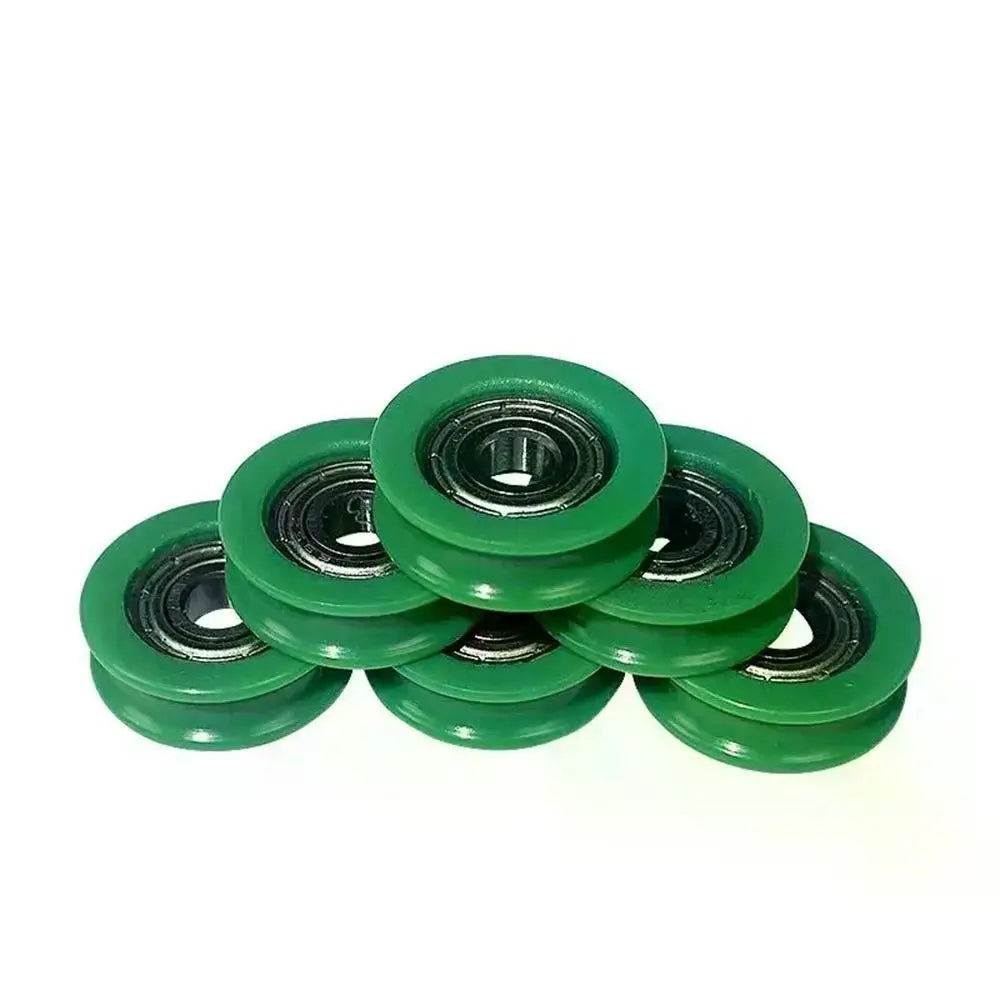 10Pcs 5mm U-Groove Guide Pulley Nylon POM Stainless Steel Wheels Guide Pulley Wheels Nixie