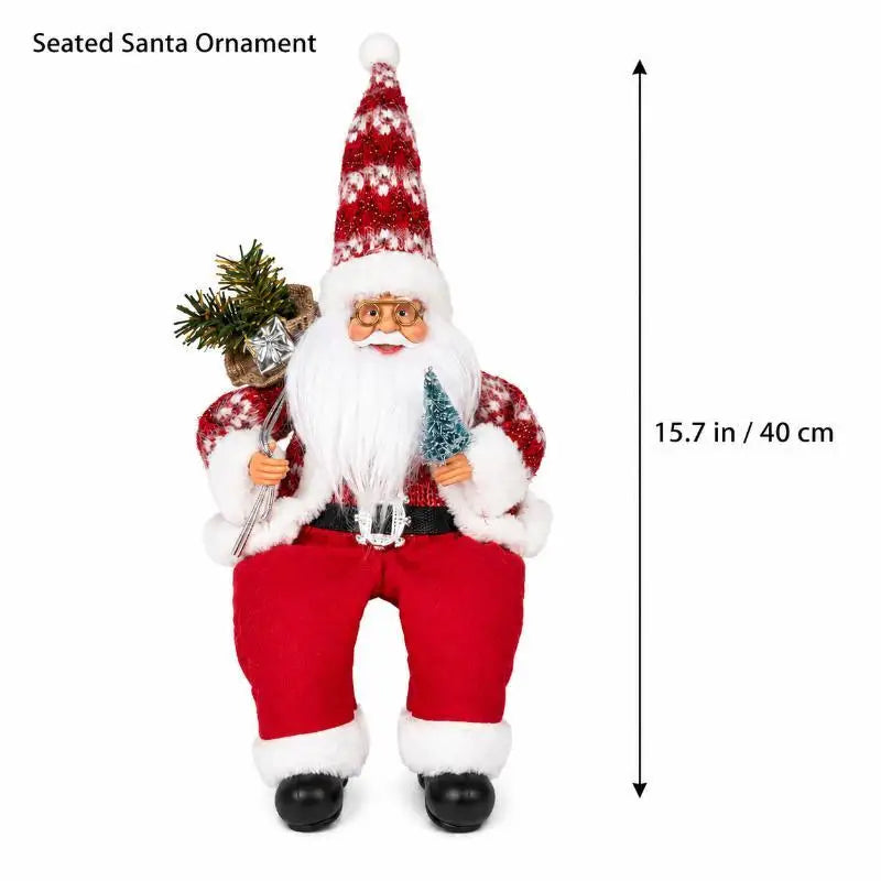 Santa Claus Standing Figurine – Handcrafted Christmas Decor