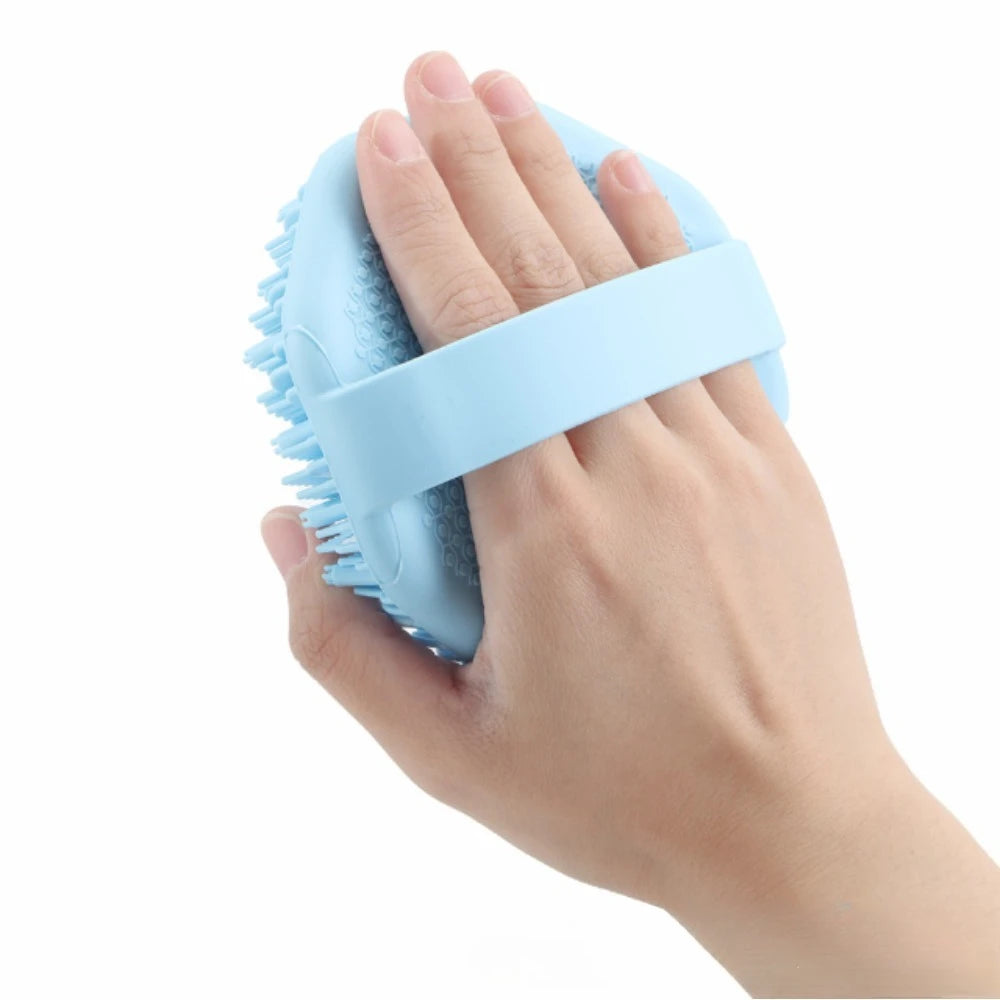 Silicone Hexagonal Bath Brush – Wall-Hanging Shower Scrubber