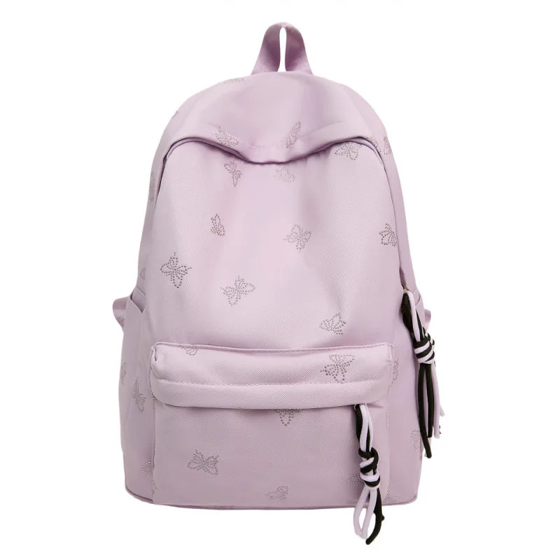 Japanese Style Solid Color Casual Backpack – Unisex Campus Bag