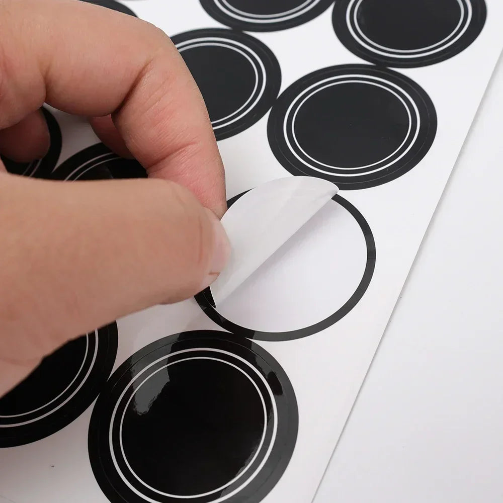 Round Blackboard Spice Labels – Reusable Waterproof Jar Stickers Kitchen Jar Labels Nixie