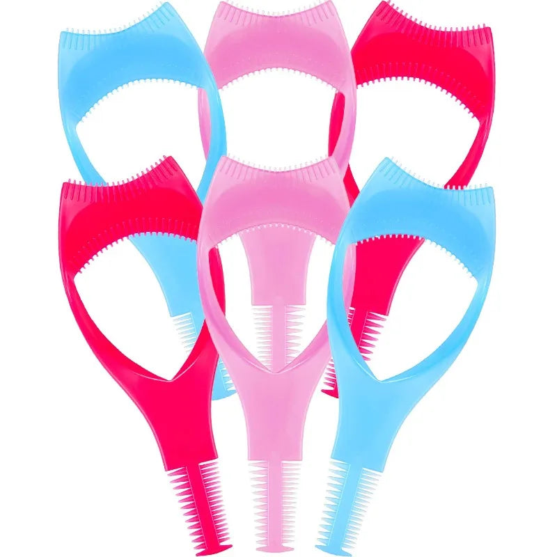 6-Piece 3-in-1 Mascara Shield, Lash Comb & Guard – 3 Colors Mascara Shield Set Nixie