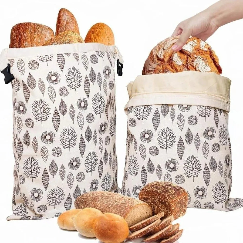 Reusable Beeswax Bread Bag 43x33cm – Cotton Sourdough Storage Bread Storage Bag Nixie